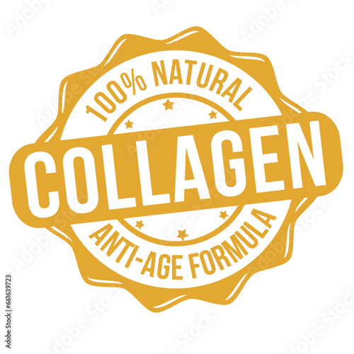 Collagen label or stamp