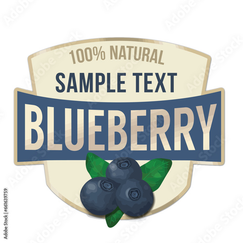Blueberry label or sticker