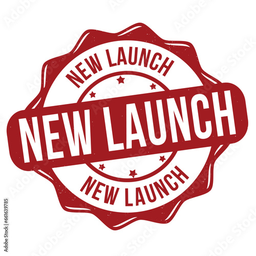 New launch grunge rubber stamp
