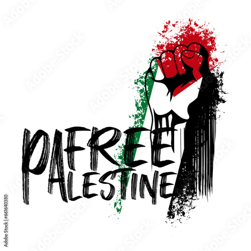 Free Palestine illustration vector design. Suitable for t-shirt design