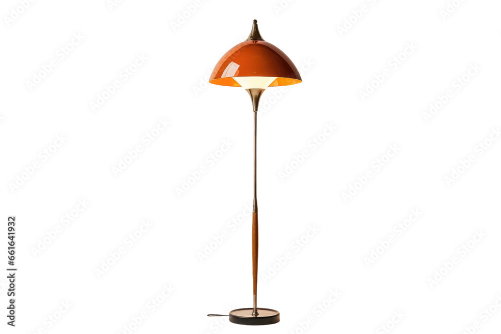 Mid Century Modern Floor Lamp on isolated background