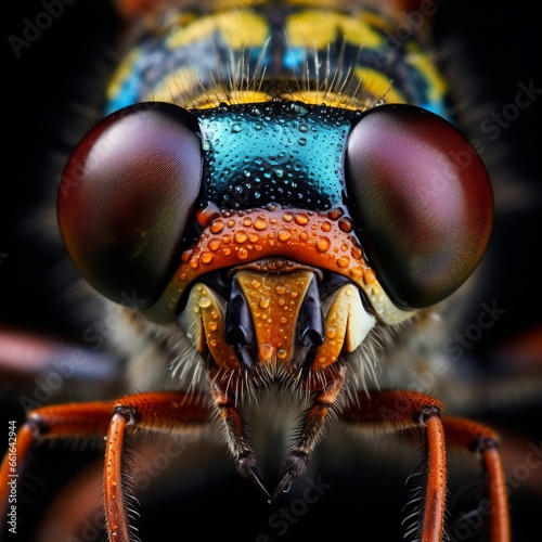 Ai Generated Macro Photography of a Dragonfly © sumudu