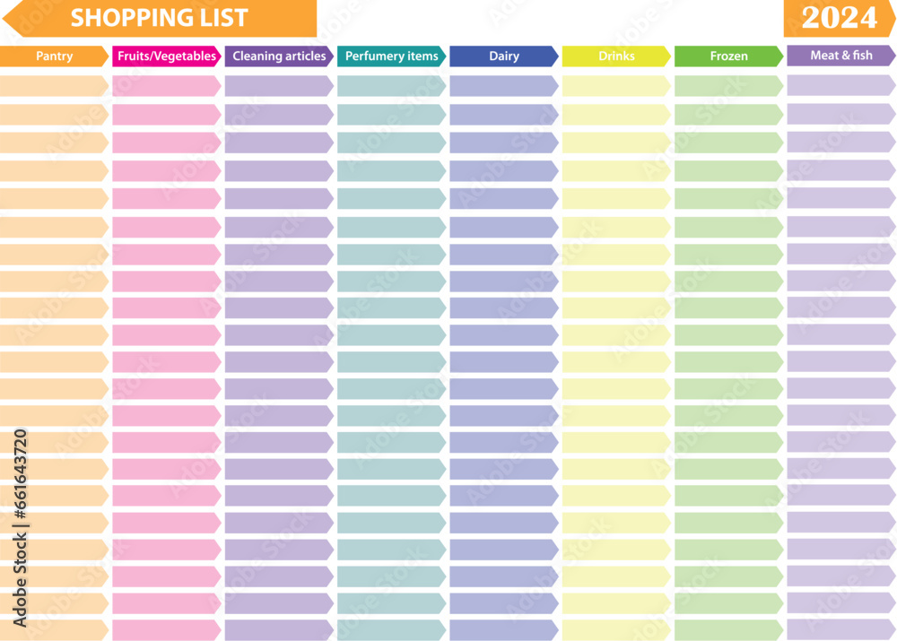 Plantilla, Organizador, Planificador de compras en inglés. Organizador de compras en inglés. Lista de compras en inglés