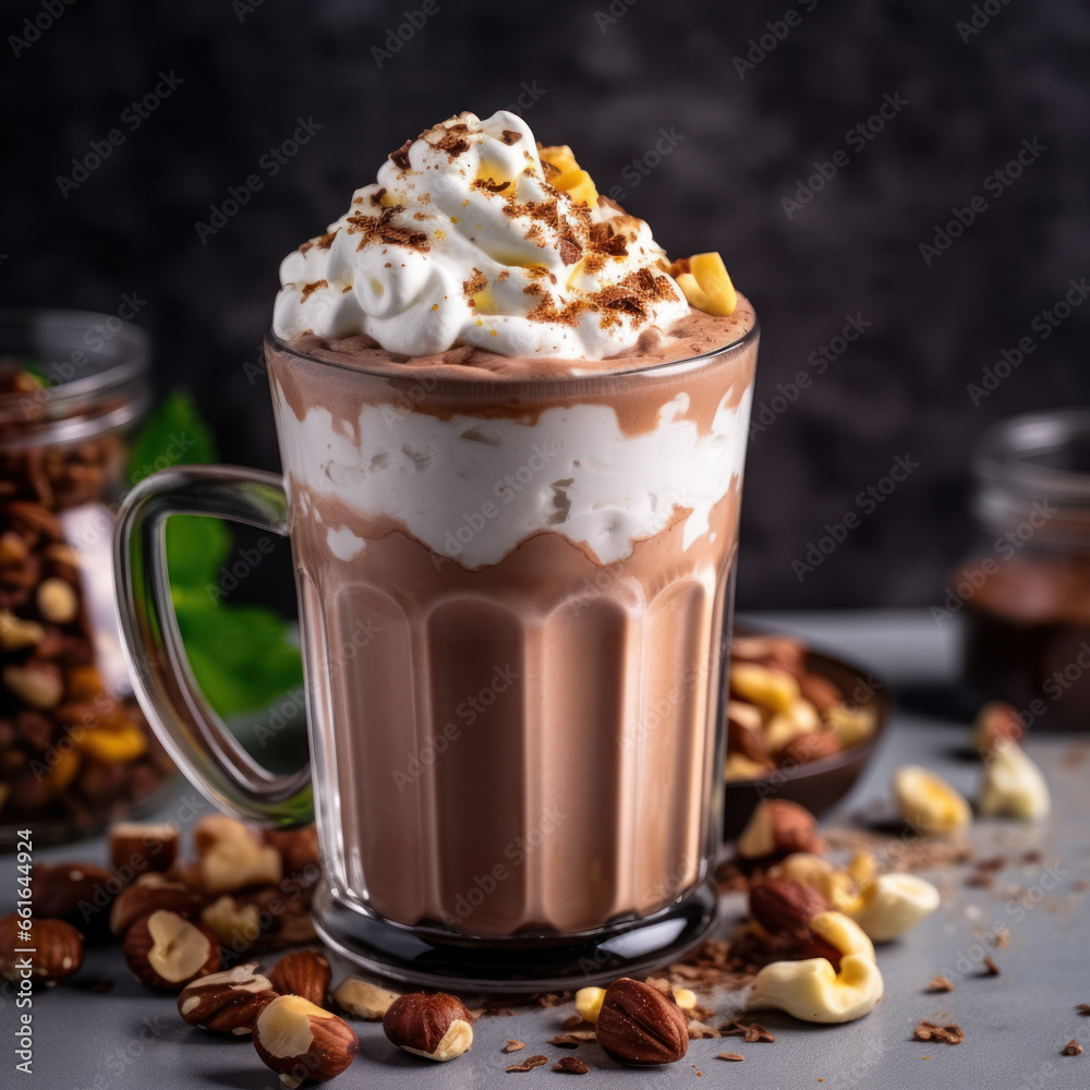 a chocolate hazelnut smoothie
a chocolate hazelnut smoothie