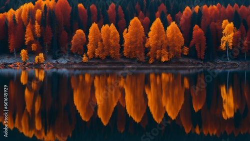 tree refletion in water photo