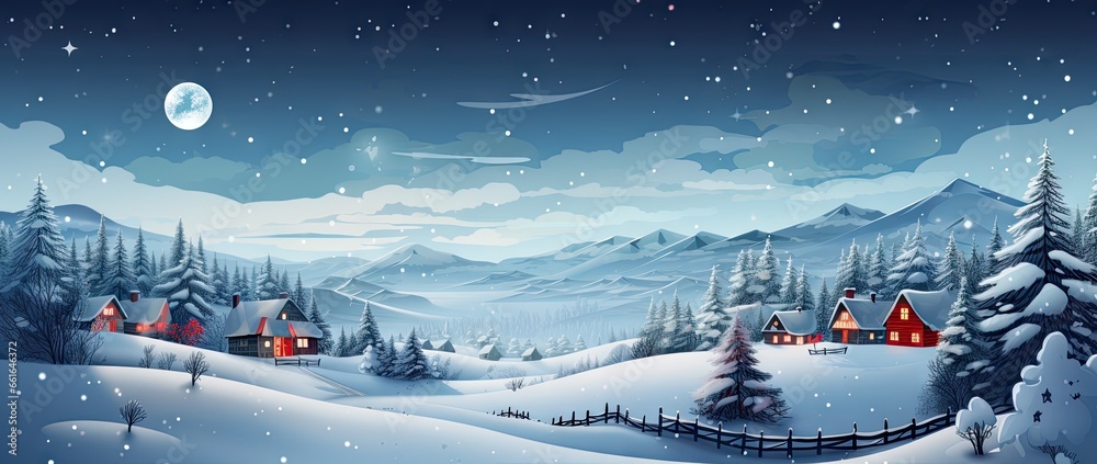 a nice snowy landscape Generative AI a nice snowy landscape Generative AI