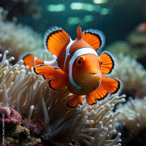  a silly orange clownfish cartoon 