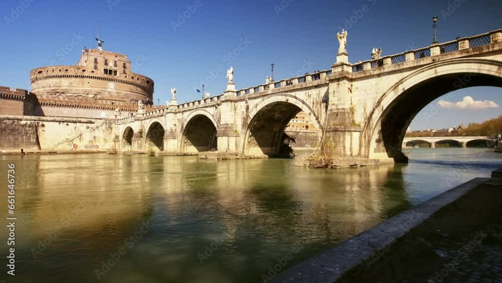 St. Angelo Bridge - Dolly In, Wide Shot St. Angelo Bridge - Dolly In, Wide Shot