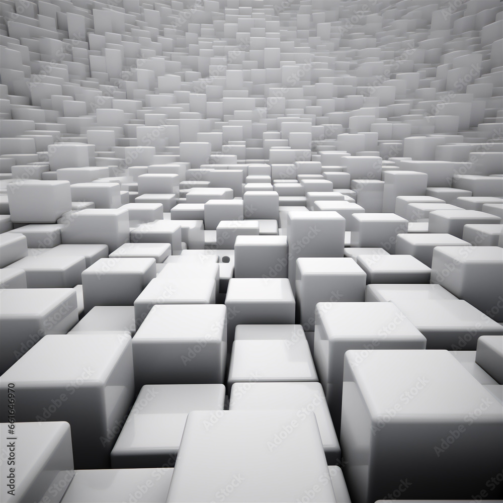 Geometric background with squares in bright light with soft shadows as pattern. 3d render Geometric background with squares in bright light with soft shadows as pattern. 3d render
