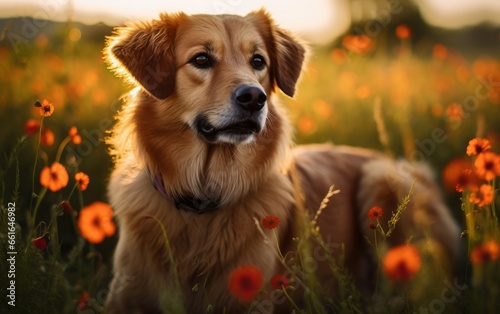 Photo of Dog in a meadow