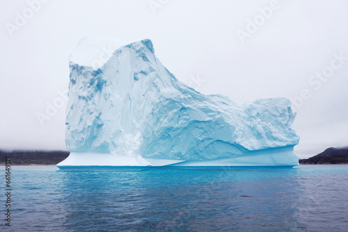 Huge iceberg floating in the Greenland sea