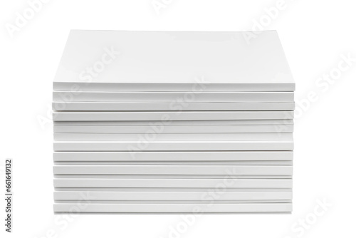 Stack of White Paper Sheets on isolated background