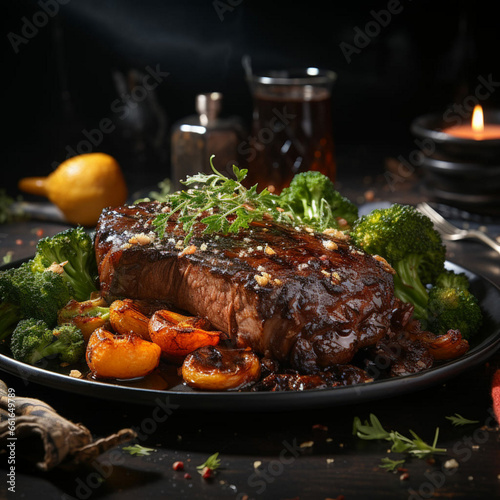 lamb chops with vegetables