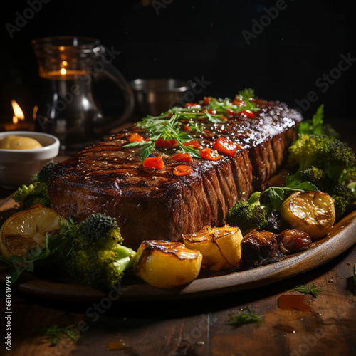 lamb chops with vegetables