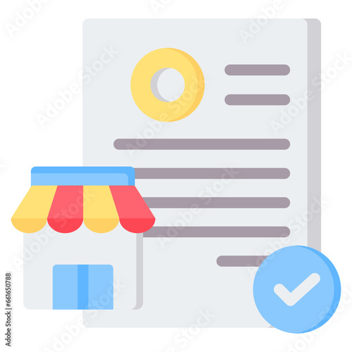 Franchise Agreement Flat Icon