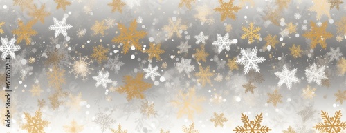 a gold and white snowflake pattern Generative AI