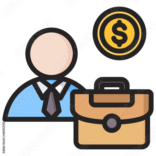 Business Outline Color Icon