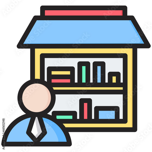 Retailer Outline Color Icon