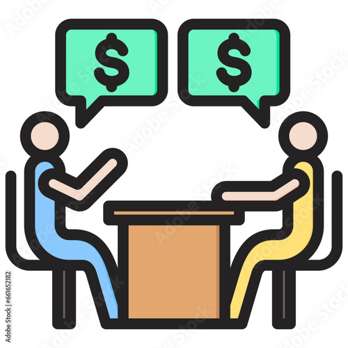 Renegotiation Outline Color Icon