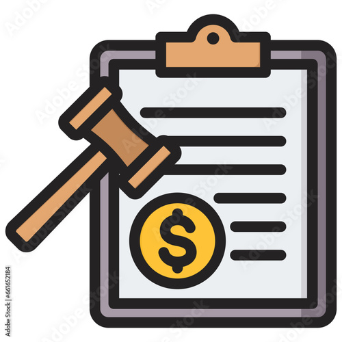 Penalty Provisions Outline Color Icon