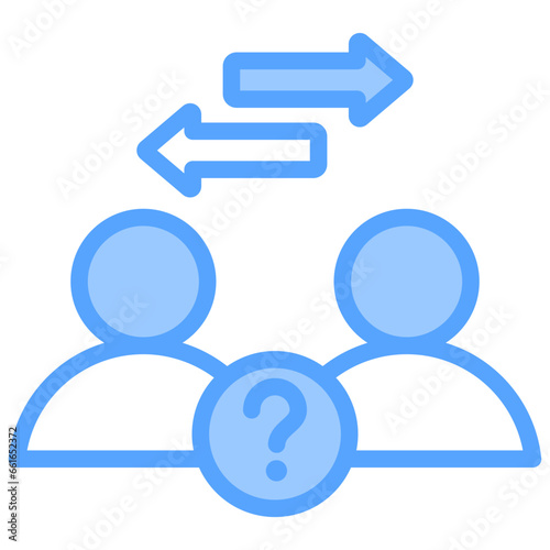 Dispute Resolution Blue Icon