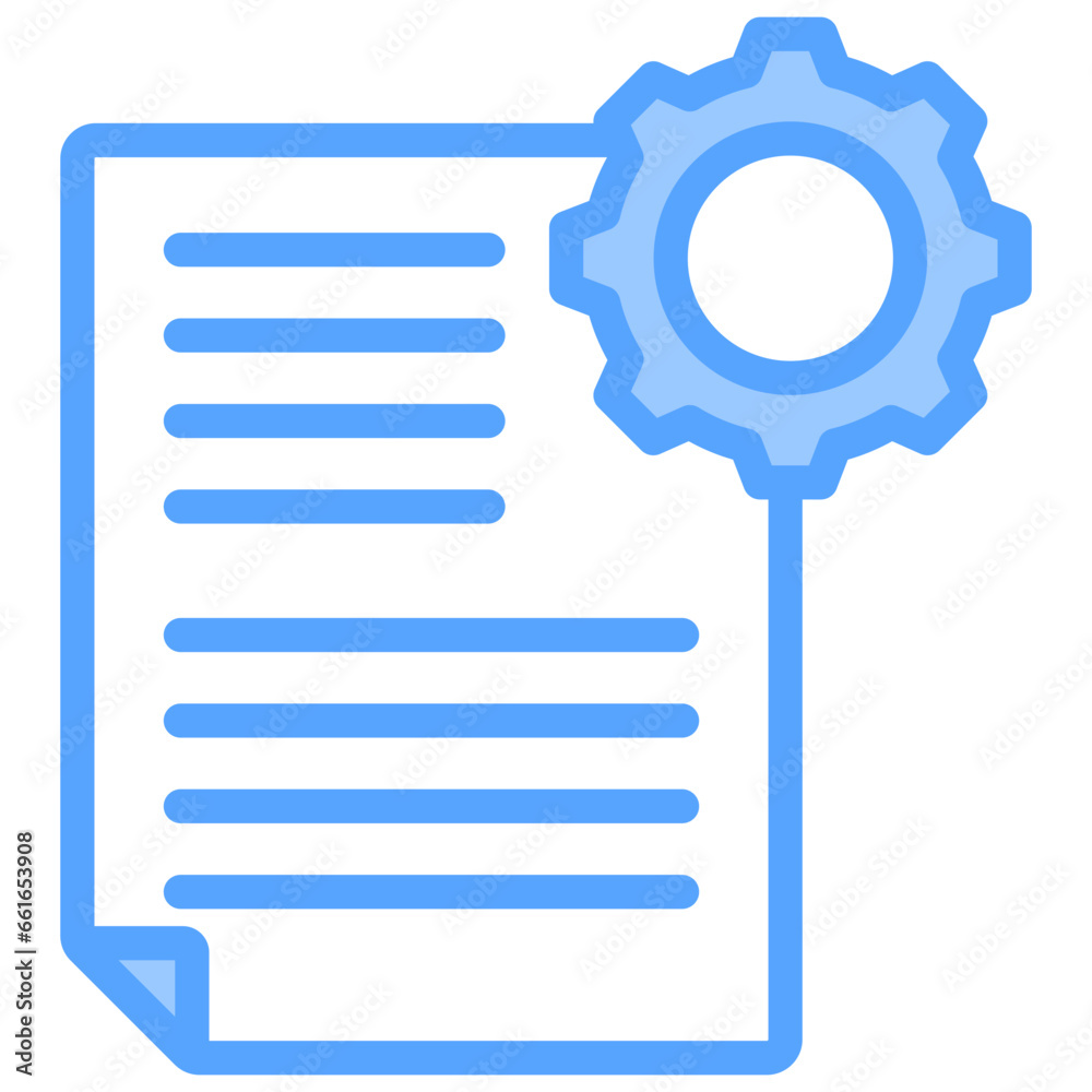 File Setting Blue Icon File Setting Blue Icon