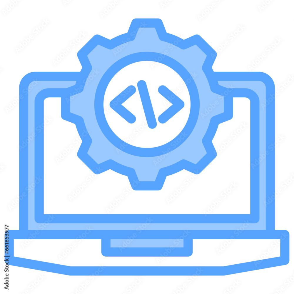 Algorithm Blue Icon Algorithm Blue Icon