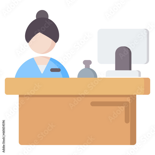 Receptionist Flat Icon