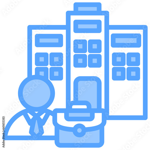 Business Center Blue Icon