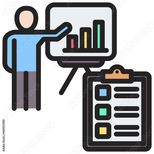 Authentic Assessment Outline Color Icon