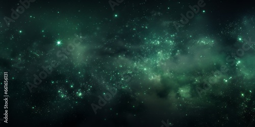 glowing Greenish grey abstract background with particles floating. Generative AI © Bird Visual