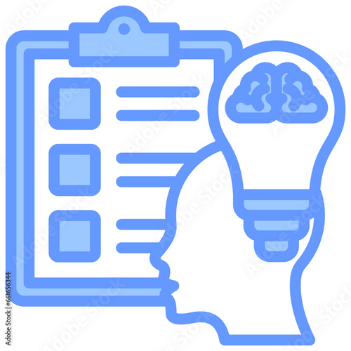 Cognitive Ability Test Blue Icon