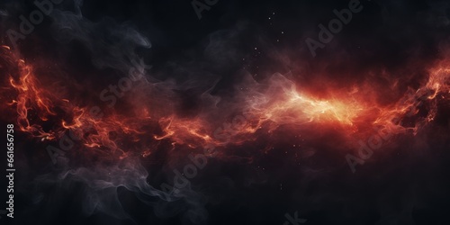 glowing redish grey abstract background with a fire ball flying. Generative AI © Bird Visual