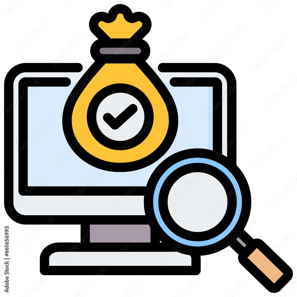 Digital Asset Indexing Outline Color Icon Digital Asset Indexing Outline Color Icon