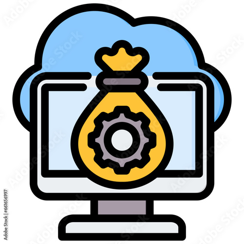 Digital Asset Repository Outline Color Icon