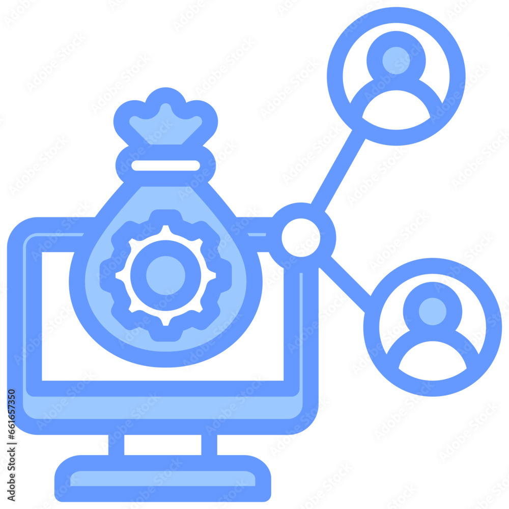 Asset Sharing Blue Icon Asset Sharing Blue Icon