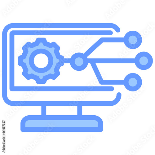 Version Control Blue Icon