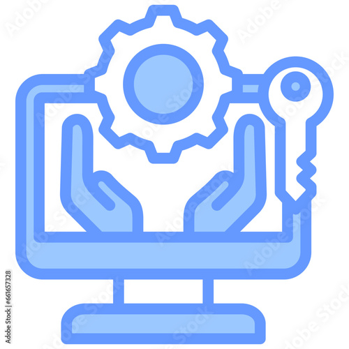 Process Management Blue Icon