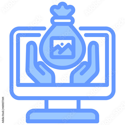 Image Asset Management Blue Icon