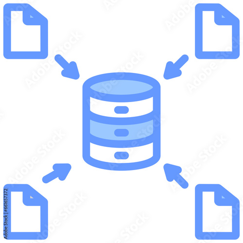 Data Collection Blue Icon