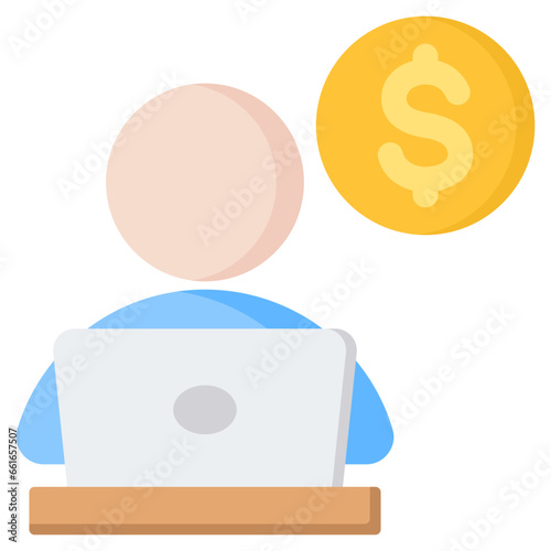 Freelancer Flat Icon