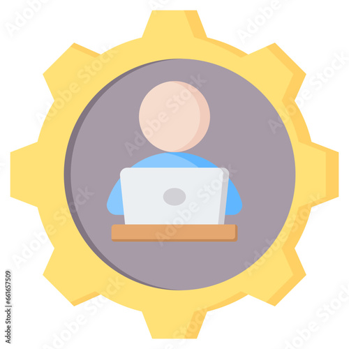 Worker Flat Icon
