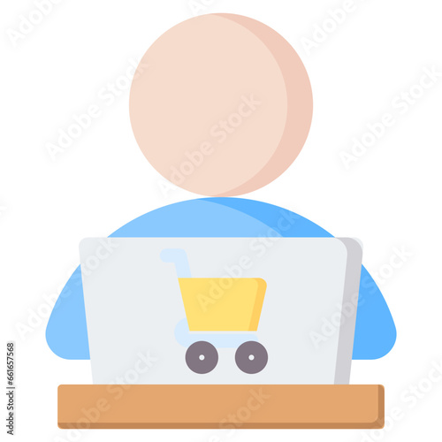 Online Selling Flat Icon