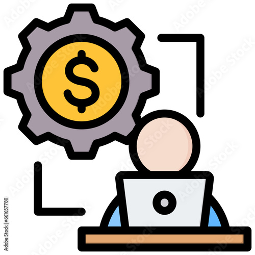 Self Employed Outline Color Icon