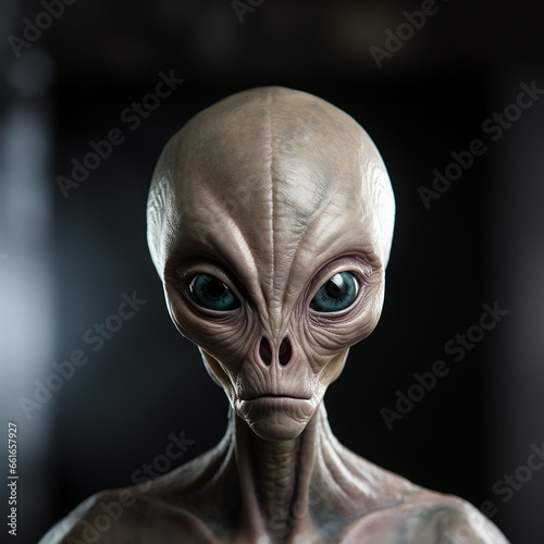 Highly detailed alien portrait