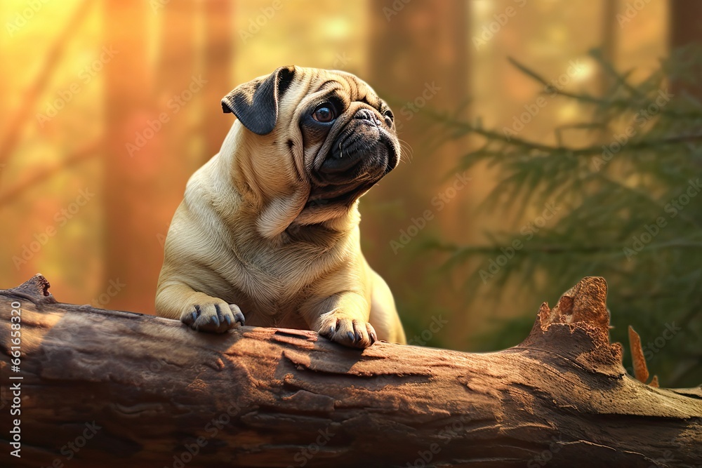 Pug Images Collection: Pugs in Various Environments and Situations, generative AI