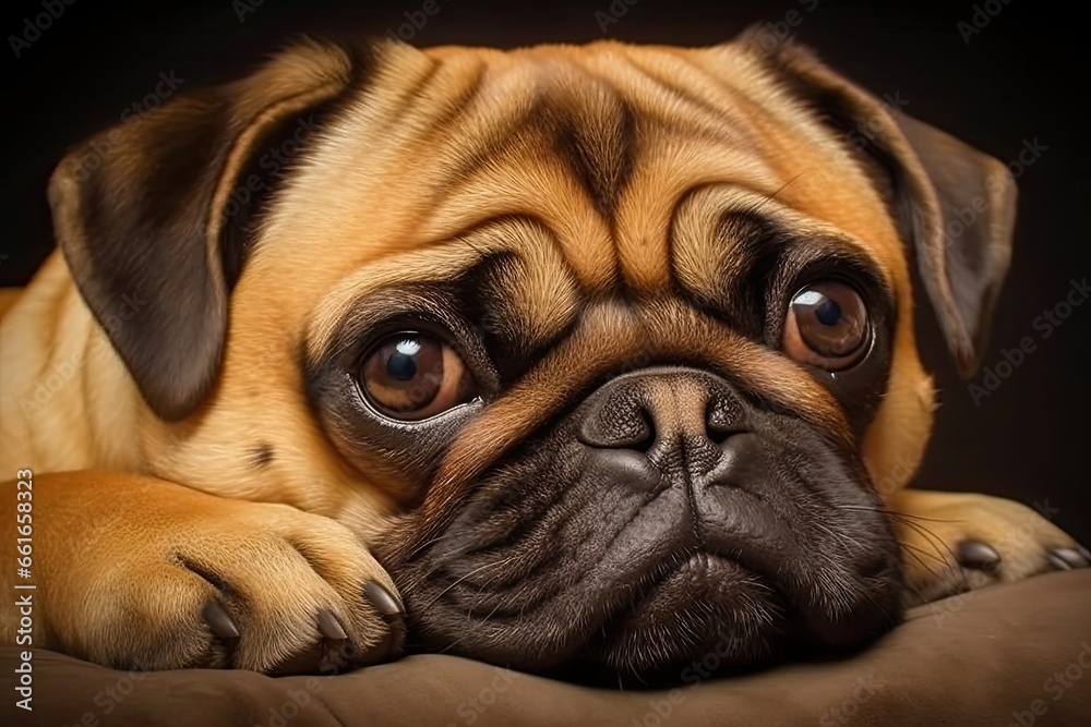 Pug Images: Exploring the Vast Spectrum of Emotions Expressed by Pugs, generative AI