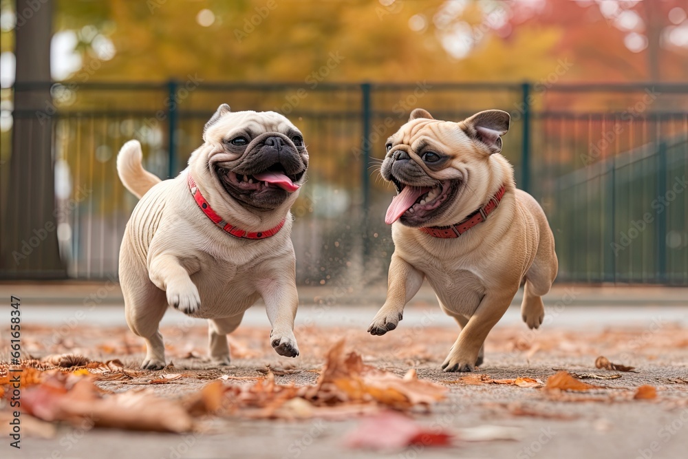 Pug Meetup Event: Captivating Images of Playful Pugs Interacting in a Delightful Gathering, generative AI Pug Meetup Event: Captivating Images of Playful Pugs Interacting in a Delightful Gathering, generative AI