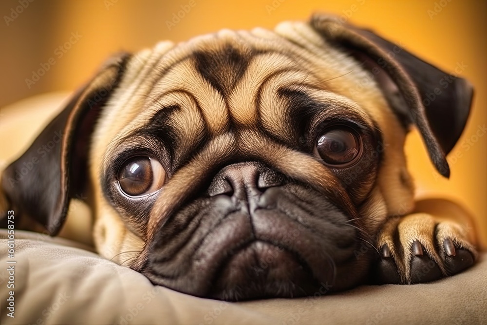 Pug Pictures: Showcasing Various Moods and Expressions of this Adorable Dog Breed, generative AI
