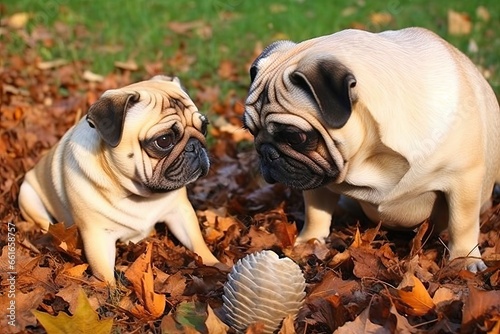 Pug Pictures: Adorable Interactions of Pugs with Other Animals, generative AI
